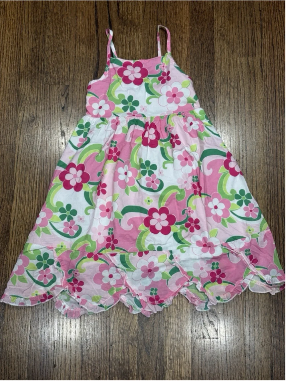 Gymboree Size 6 Pink Floral Cotton Sundress